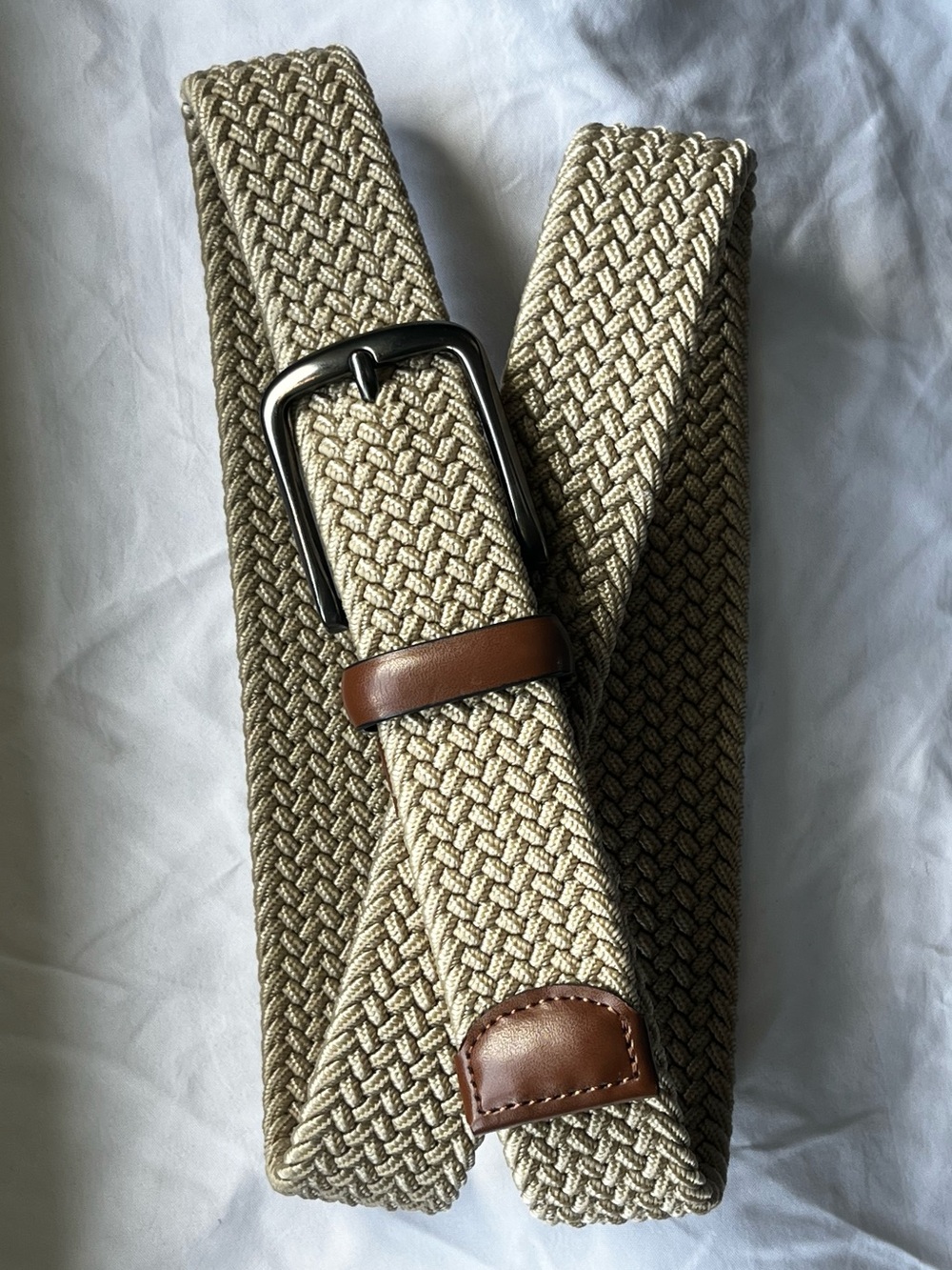 Penguin Woven Braid Stretch Belt Men’s 34-36 Leather Trim